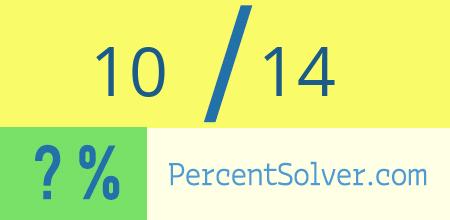 10 out of 14 as a percent