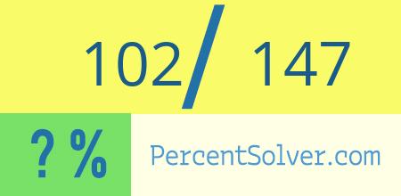 102 out of 147 as a percent