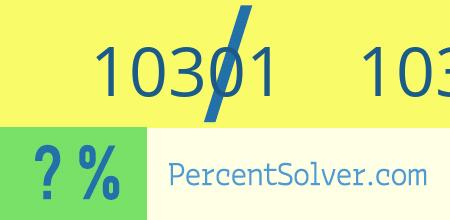 10301 out of 103009 as a percent
