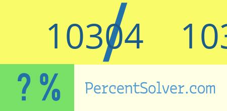 What is 10304 out of 103035 as a percentage ? 10304 out of 103035 as a percent