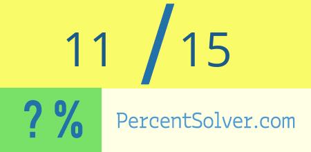 11/15=?% | 11 Out Of 15 As A Percentage