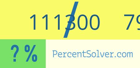 What is 111300 out of 795017 as a percentage ? 111300 out of 795017 as a percent