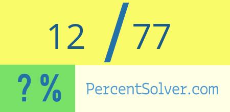 12 out of 77 as a percent