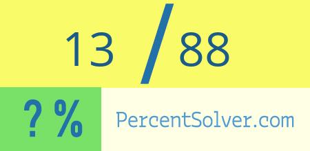 13 out of 88 as a percent
