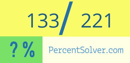 133 out of 221 as a percent