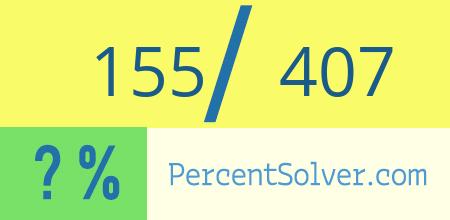 155 out of 407 as a percent