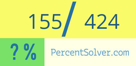 155 out of 424 as a percent
