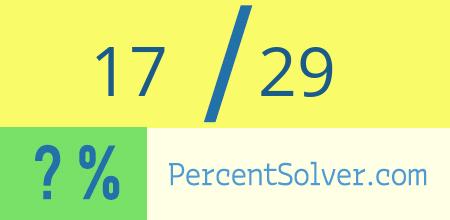 What is 17 out of 29 as a percentage ? 17 out of 29 as a percent