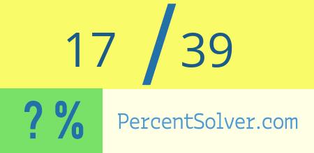 17 out of 39 as a percent