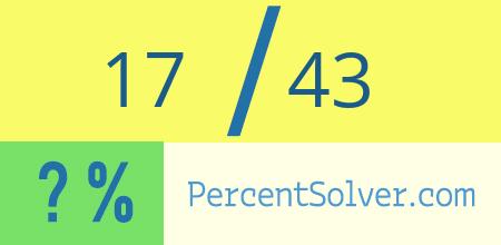 17 out of 43 as a percent