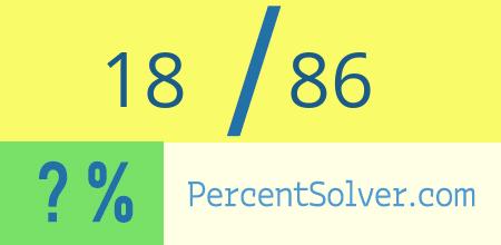 18 out of 86 as a percent