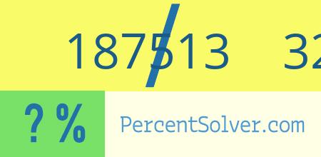 187513 out of 329085 as a percent