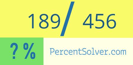 189 out of 456 as a percent