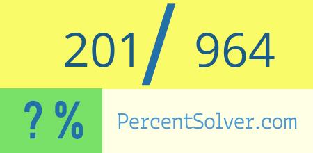 201 out of 964 as a percent