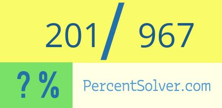 201 out of 967 as a percent