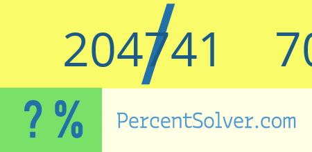 204741 out of 706002 as a percent