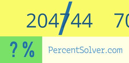 204744 out of 706013 as a percent