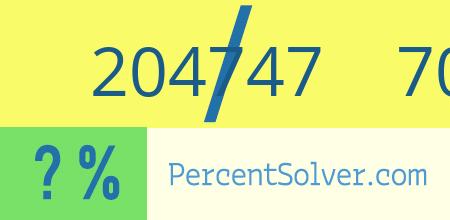 204747 out of 706023 as a percent