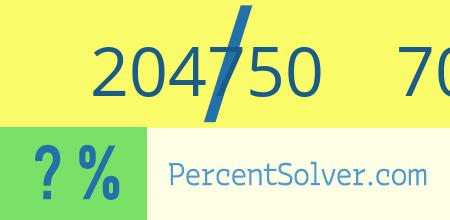 204750 out of 706033 as a percent