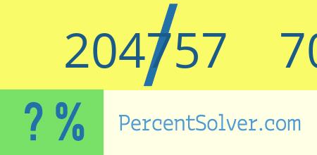 204757 out of 706057 as a percent