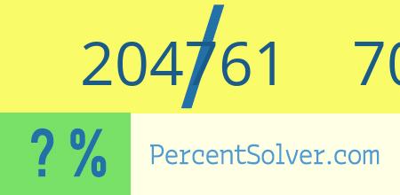 204761 out of 706071 as a percent