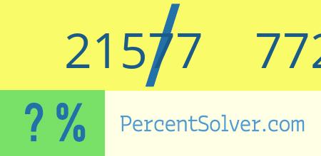 21577 out of 77202 as a percent