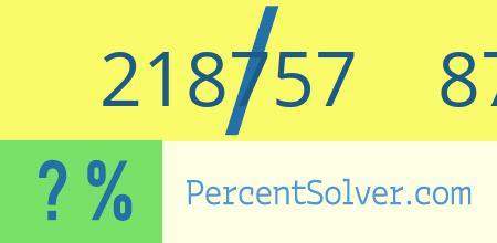 What is 218757 out of 875033 as a percentage ? 218757 out of 875033 as a percent