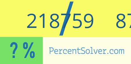 What is 218759 out of 875043 as a percentage ? 218759 out of 875043 as a percent