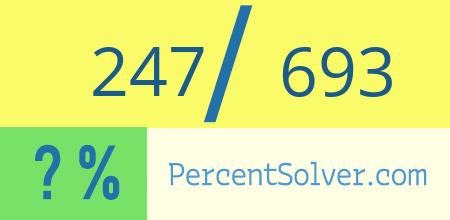 247 out of 693 as a percent