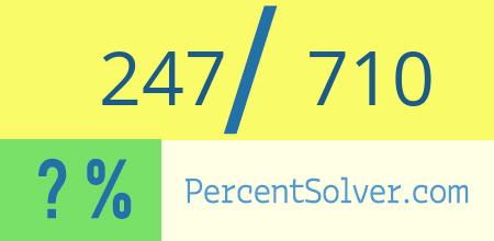 247 out of 710 as a percent