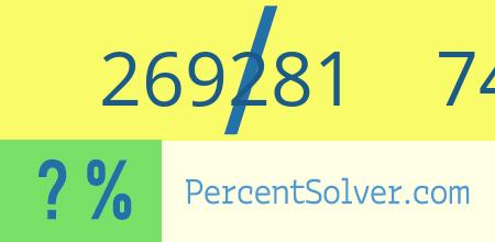 269281 out of 748014 as a percent