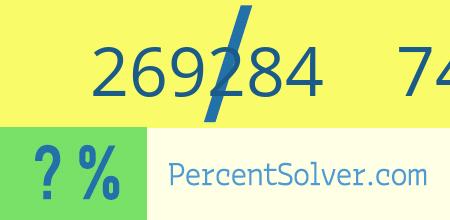 269284 out of 748011 as a percent