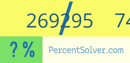 What is 269295 out of 748041 as a percentage ? 269295 out of 748041 as a percent
