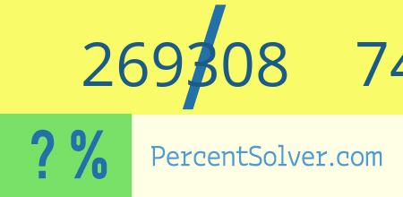 What is 269308 out of 748077 as a percentage ? 269308 out of 748077 as a percent
