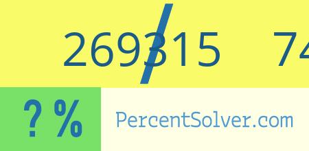 What is 269315 out of 748096 as a percentage ? 269315 out of 748096 as a percent