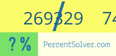 What is 269329 out of 748135 as a percentage ? 269329 out of 748135 as a percent
