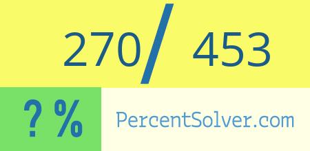 270 out of 453 as a percent