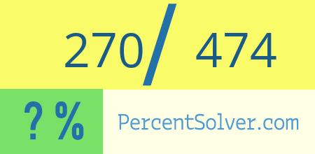 270 out of 474 as a percent