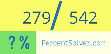 279 out of 542 as a percent