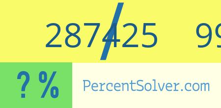 287425 out of 991142 as a percent
