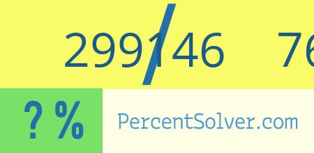 What is 299146 out of 767063 as a percentage ? 299146 out of 767063 as a percent