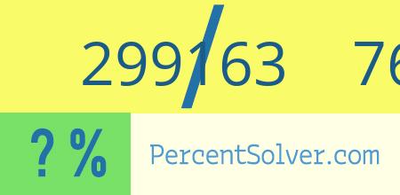 299163 out of 767085 as a percent