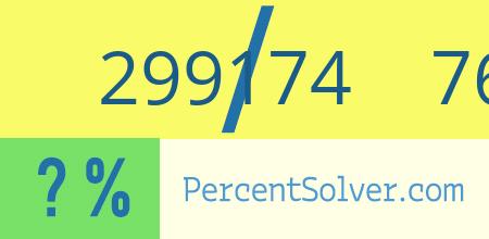 299174 out of 767137 as a percent