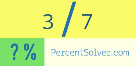 3 out of 7 as a percent