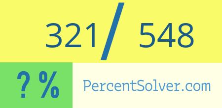 321 out of 548 as a percent
