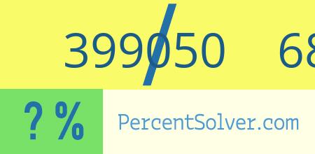 399050 out of 688021 as a percent