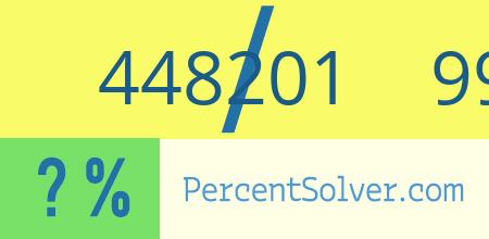 What is 448201 out of 996003 as a percentage ? 448201 out of 996003 as a percent