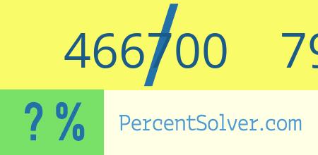 What is 466700 out of 791029 as a percentage ? 466700 out of 791029 as a percent