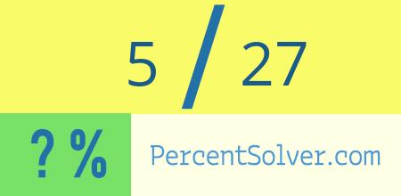 5 out of 27 as a percent