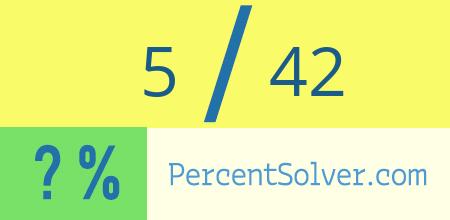 5 out of 42 as a percent